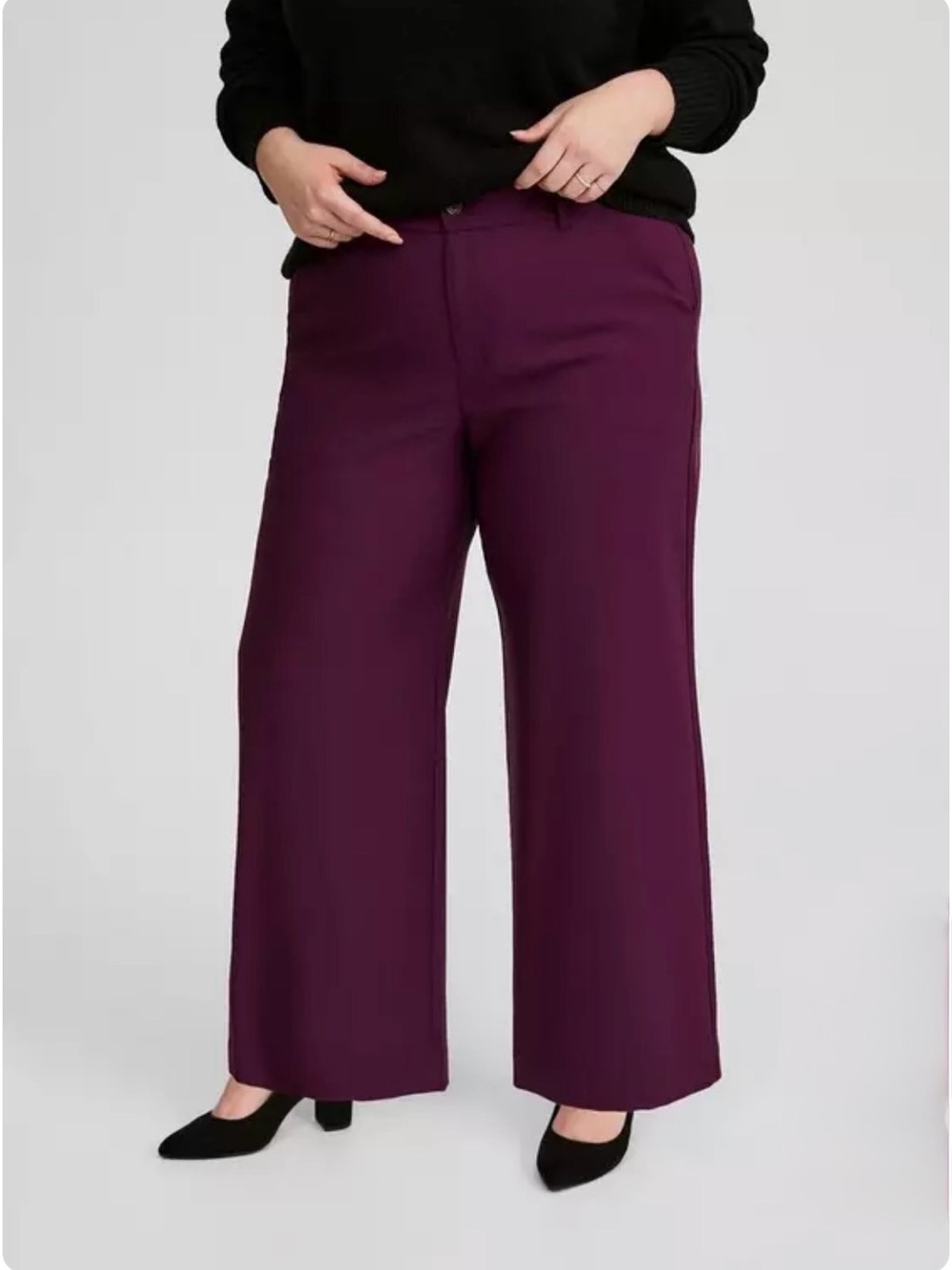 Torrid Wide Leg Studio Refined Crepe HighRise Pant sz 22S